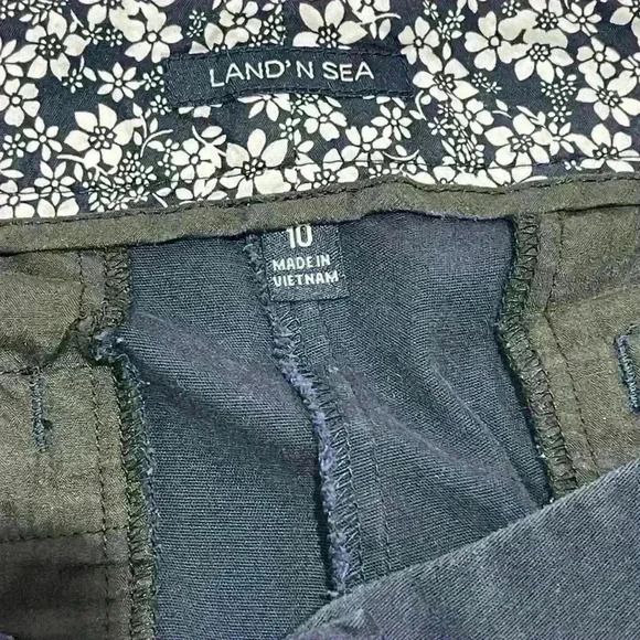 Land n Sea Bermuda Navy chino shorts size 10 - Picture 3 of 5